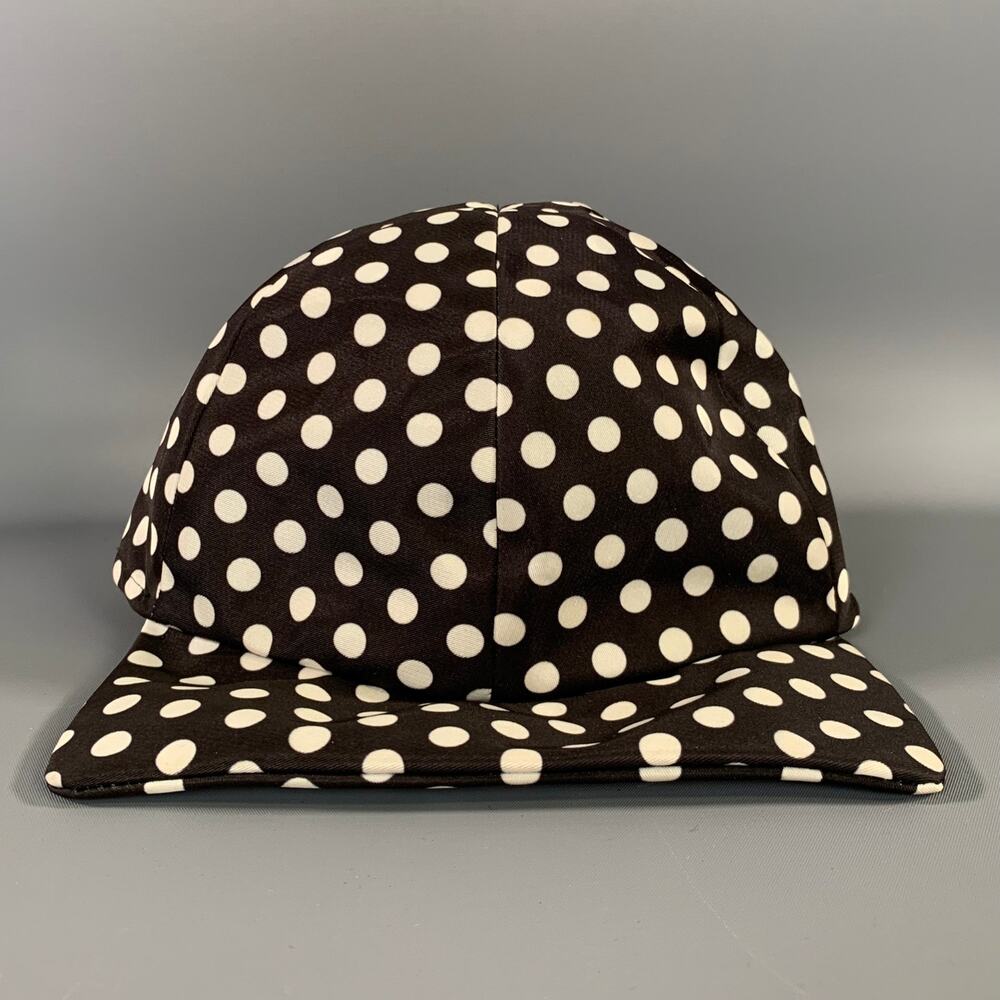 PLAN C Size S Black White Polka Dot Hat